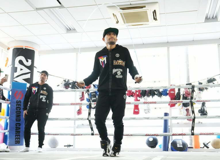 公開練習でのタパレス　©Naoki Fukuda