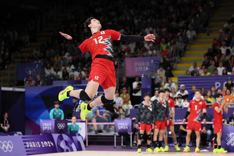 高橋藍（パリ五輪 ドイツ戦）©︎Kaoru Watanabe/JMPA