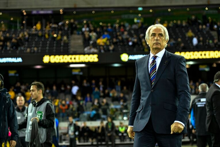 憮然とした表情のヴァイッド・ハリルホジッチ監督　©Takuya Sugiyama