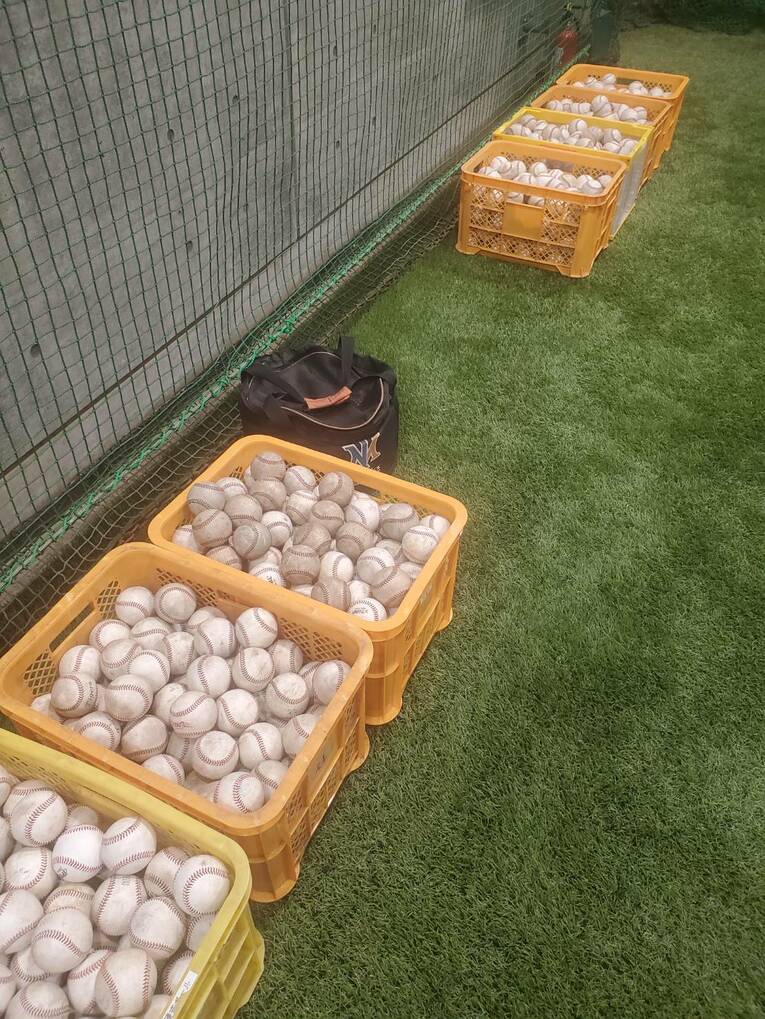 オイシックス新潟アルビレックスは使い古してきたボールも大切に使用している　©Shunsaku Sakai