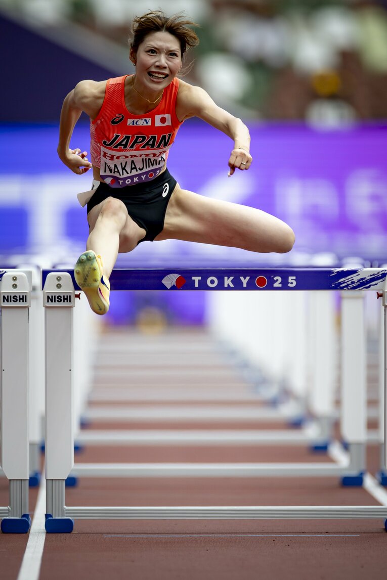 【東京世界陸上】100mハードル予選を走る中島ひとみ（長谷川体育施設）　©Kiichi Matsumoto