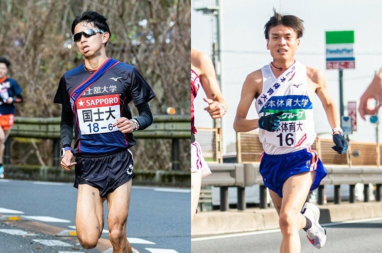 前回6区を走った国士大・曽根が勢いをもたらせるか（写真左）。日体大のエース池田は2区を志願している。 ／ photograph by Nanae Suzuki/Asami Enomoto