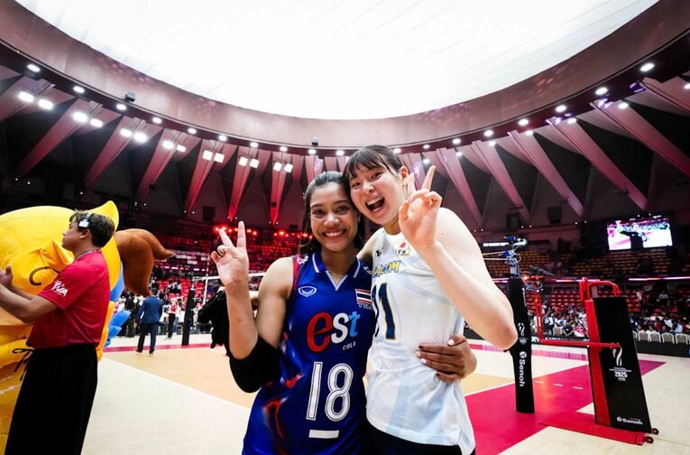 2025年世界選手権・タイ戦　©︎Volleyball World