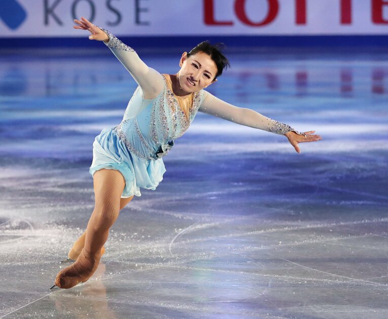 2018年の「レジェンドオンアイス」で演技する伊藤みどりさん　©JIJI PRESS