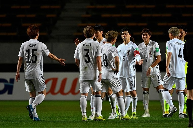 14－0で大勝したモンゴル戦。2ケタ得点は97年6月のマカオ戦以来で、1試合14点は歴代2位である ／ photograph by JMPA