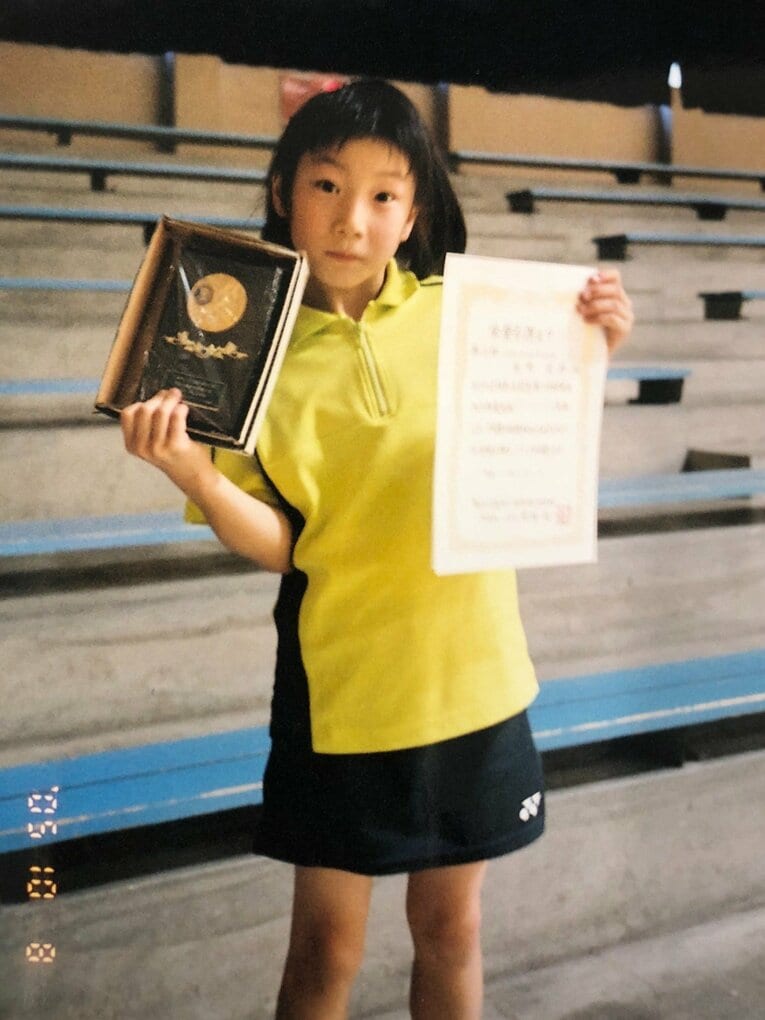 当時9歳の東野有紗（母・洋美さん提供）