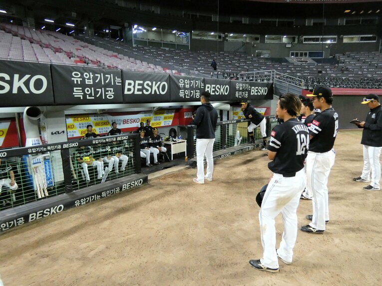 試合後のミーティングの様子