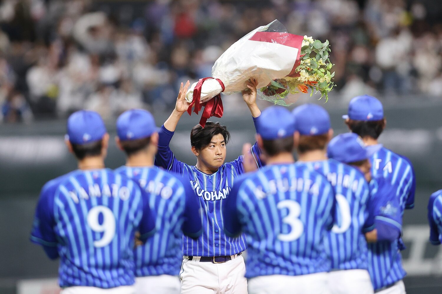 ノーヒットノーランを達成した今永　©JIJI PRESS