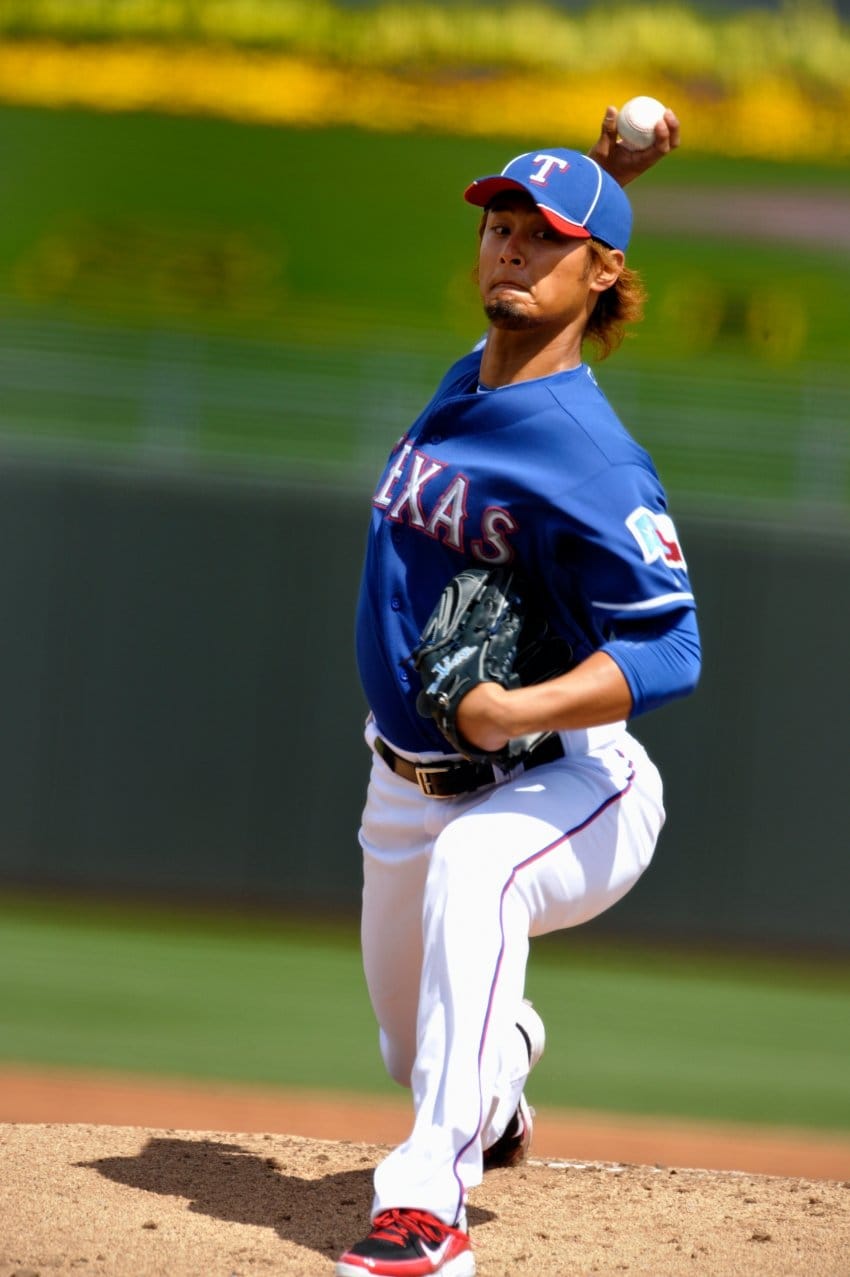 レンジャーズ時代のダルビッシュ　©Naoya Sanuki