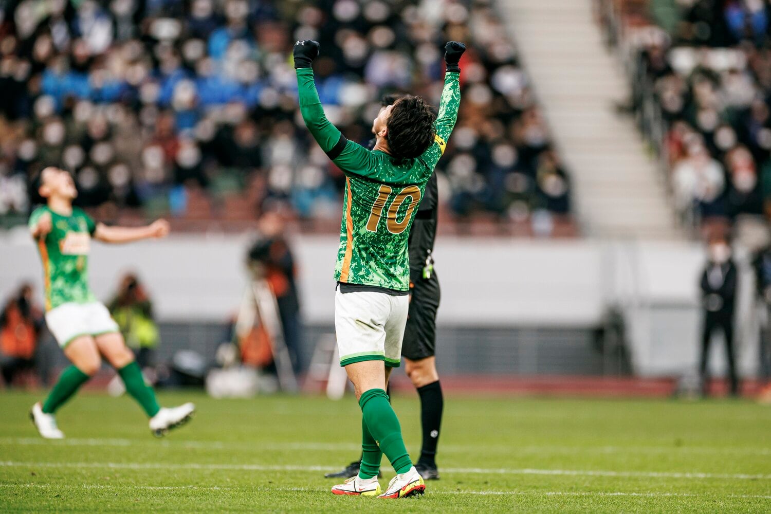 悲願の選手権制覇を達成したMF松木玖生（3年）。FC東京での活躍も期待される　©︎Kiichi Matsumoto