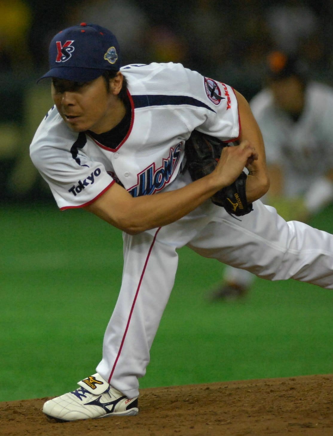 骨折が完治しないまま、2007年の球宴で好投する高津 ©JIJI PRESS