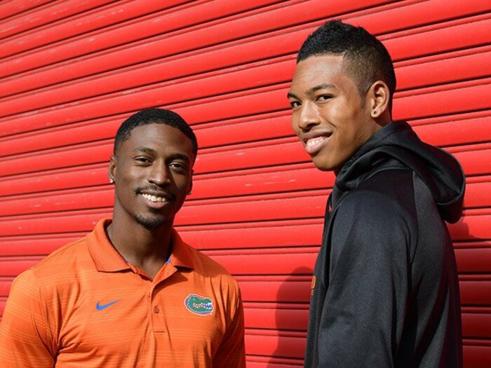 サニブラウンの隣にいた「あの人」。記録を支える兄貴的存在への信頼。＜Number Web＞ photograph by Tsutomu Kishimoto