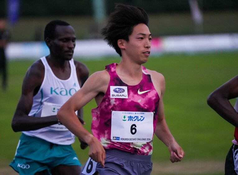 五輪前の最終調整レースのホクレン記録会ではラストスパートで異次元のキレを見せた　©Satoshi Wada