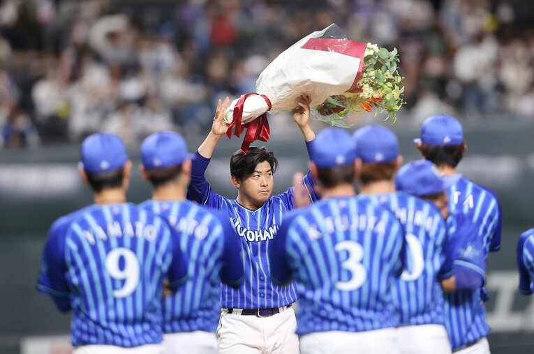 ノーヒットノーランを達成した今永　©JIJI PRESS