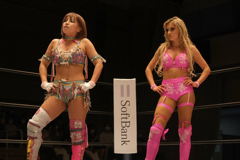 白川未奈＆マライア・メイvsMIRAI＆壮麗亜美　©Norihiro Hashimoto