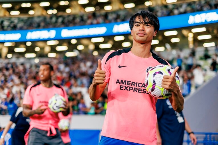 日本ツアーでの三笘　©Kiichi Matsumoto