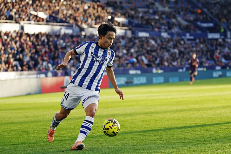 キレある動きを見せた久保　©Daisuke Nakashima