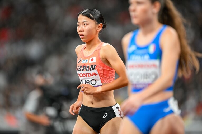 世界陸上初出場となった17歳の久保凛　©Nanae Suzuki