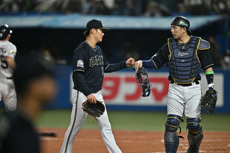 若月健矢、山本由伸　©︎Hideki Sugiyama