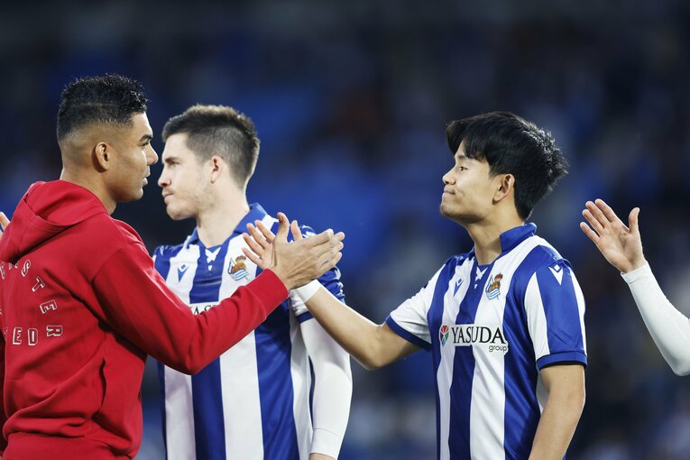 同じく元マドリー勢のカゼミーロと　©Daisuke Nakashima