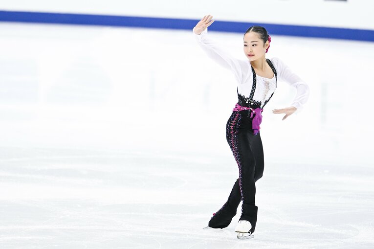 2023年全日本選手権、島田麻央の演技　©︎Asami Enomoto