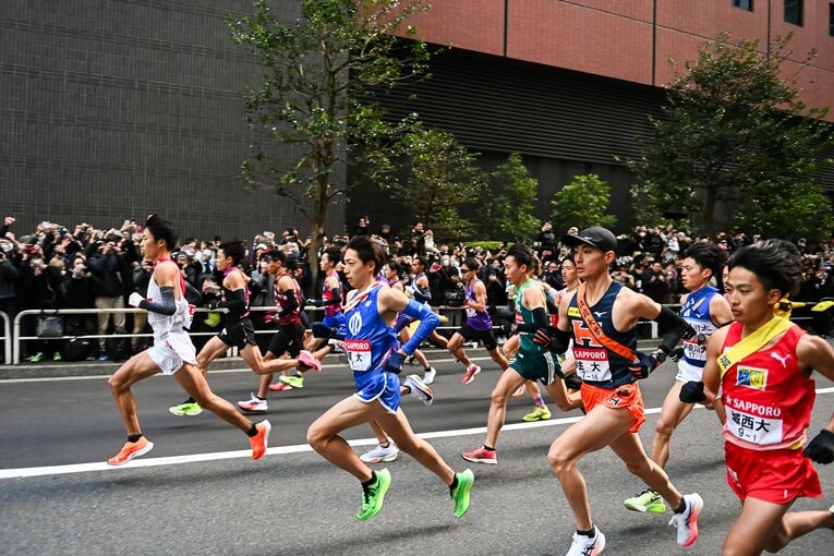 2024年の箱根路は順大の1区を担当　©Nanae Suzuki