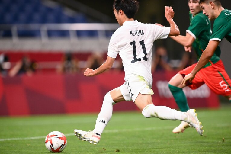 東京五輪メキシコ戦でのゴール（5／15）　©Takuya Kaneko/JMPA