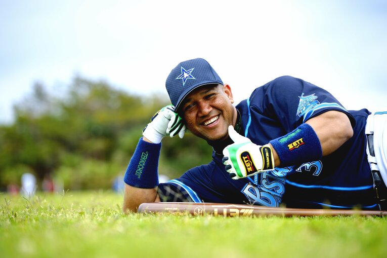 DeNAに移籍してきた2012年のラミレス　©Asami Enomoto