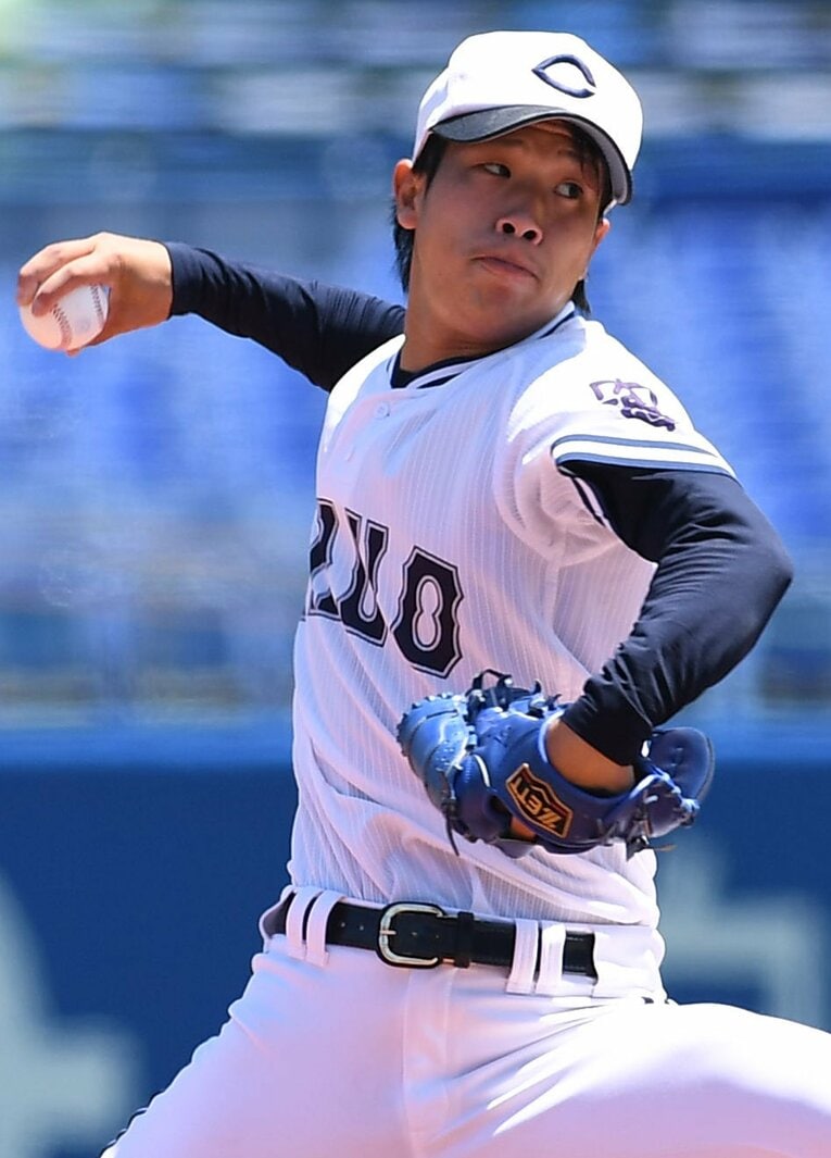 中央大学時代の鍬原拓也　©Sankei Shimbun