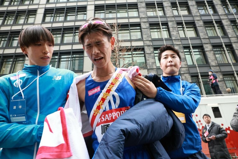 アンカーの斎藤は大学で競技に区切りをつける　©JMPA