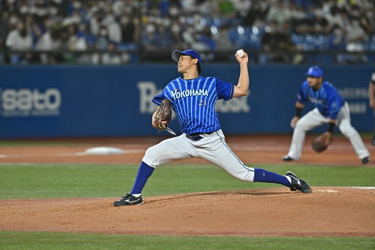 2022年9月25日のヤクルト戦に登板した今永　©Hideki Sugiyama