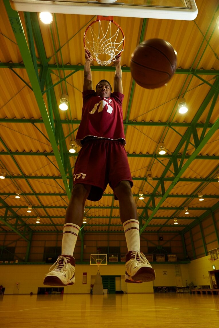 明成高校時代の八村　©Sports Graphic Number