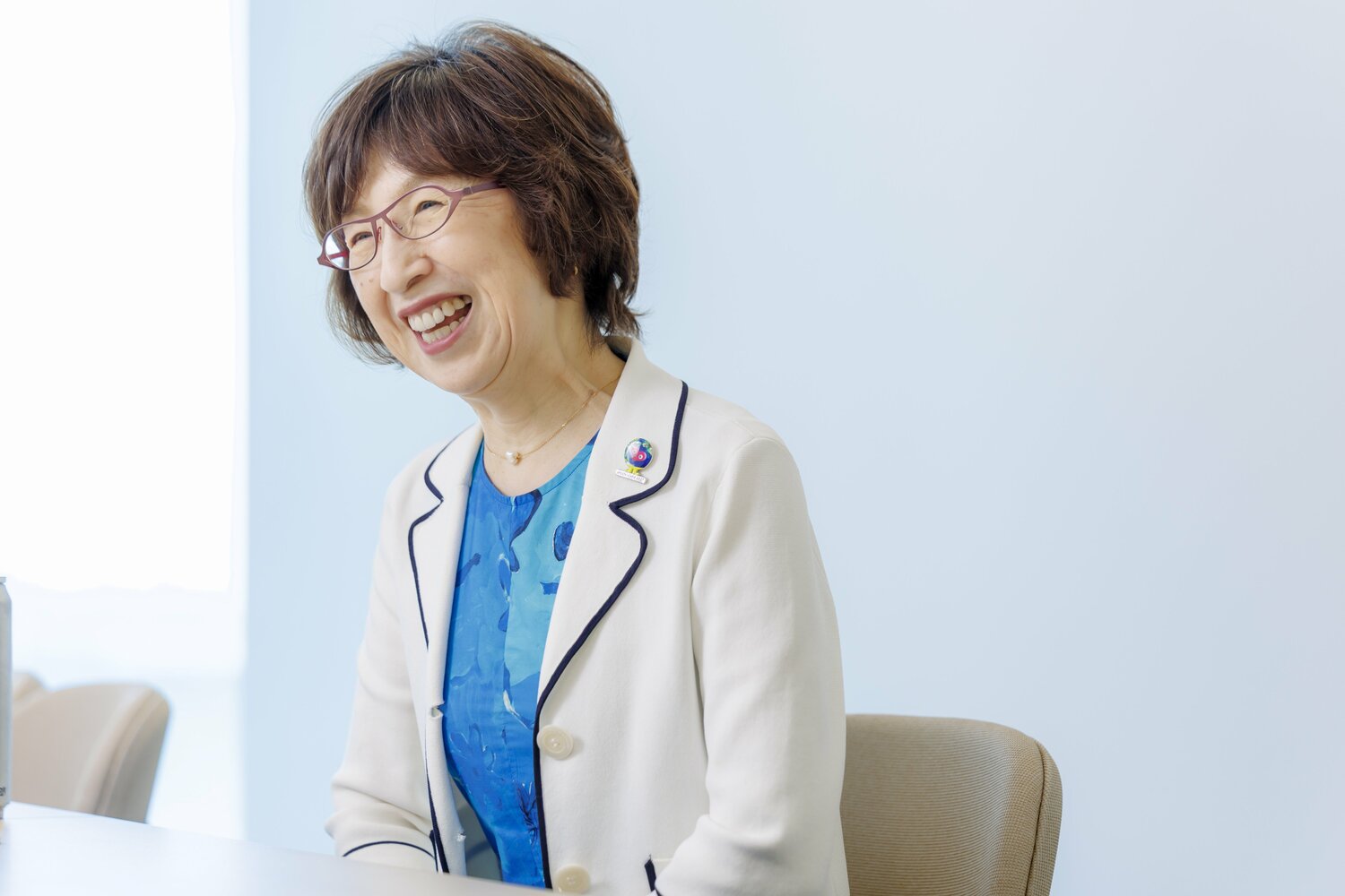 高田繁元GMと対談する南場オーナー　©Kiichi Matsumoto