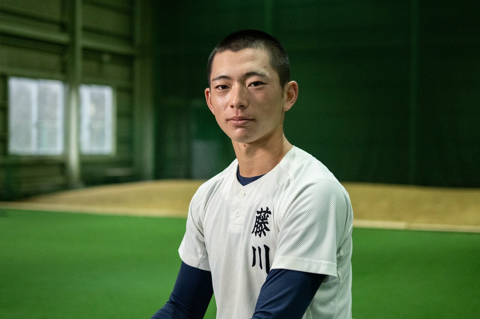 内野の守備の要でもある藤川主将　©Nanae Suzuki