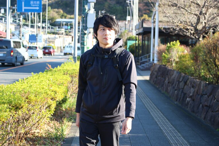 スタート直後は余裕の表情だった筆者　©Number Web