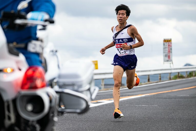 3区を走った田澤　©Nanae Suzuki