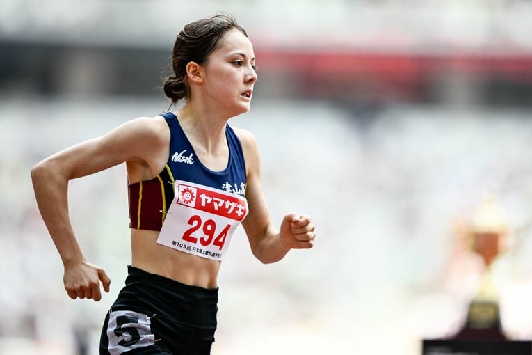 【2025日本選手権】日本選手権でのドルーリー。貧血の影響から実力を発揮しきれず　©Nanae Suzuki