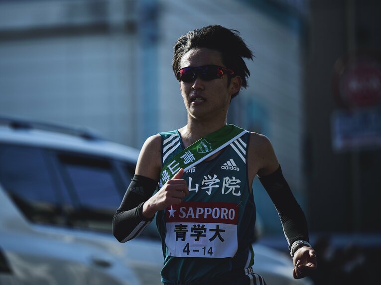 2年時は復路の8区を走って区間2位だった佐藤　©Yuki Suenaga