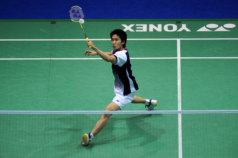 高校時代、アジアユース選手権、世界ジュニア選手権で1位になった桃田（当時17歳、2012年撮影）　©Getty Images