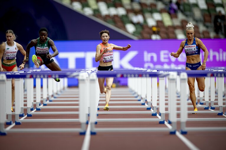 【東京世界陸上】100mハードル予選を走る中島ひとみ（長谷川体育施設）　©Kiichi Matsumoto