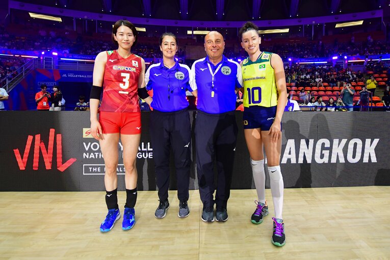 古賀紗理那（VNLファイナル準決勝・ブラジル戦）　©︎Volleyball World