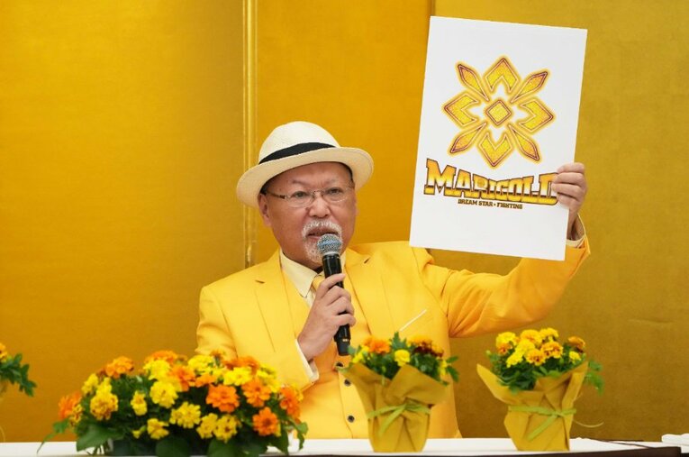 4月15日、新団体「マリーゴールド」を発表したロッシー小川。ジュリア、林下詩美を含む5人の選手がスターダムから移籍した ／ photograph by Essei Hara