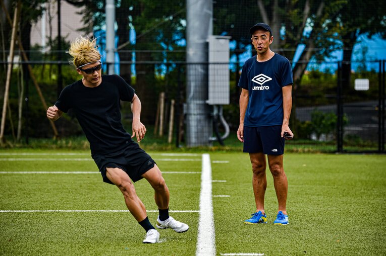 事故から約4カ月後の2020年9月、復帰に向けてトレーニングを重ねる松本光平　©Tetsuichi Utsunomiya