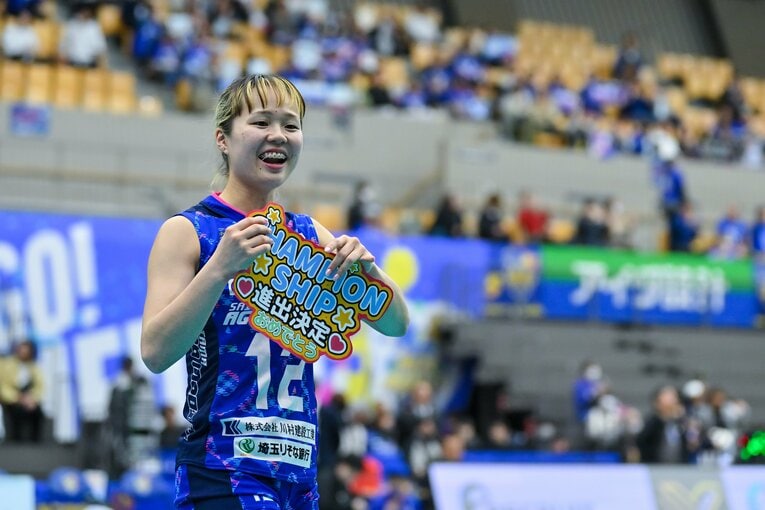 今季限りでチームを離れるリベロ岩澤実育　©︎SV.LEAGUE