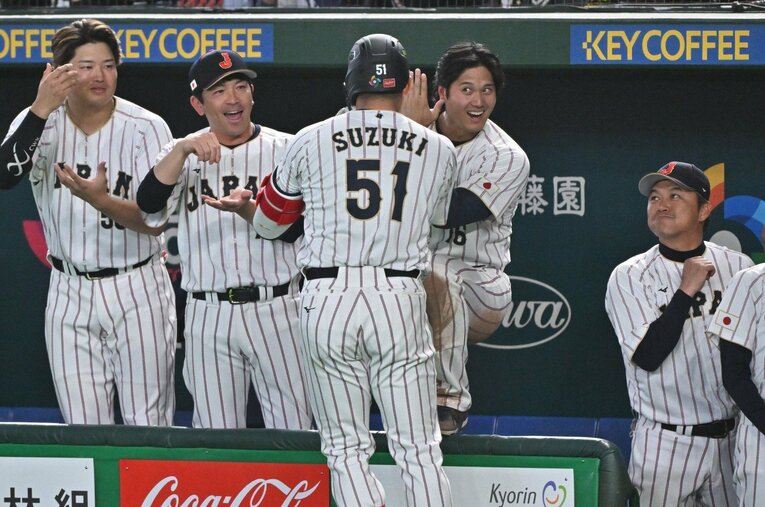 韓国戦、鈴木誠也のホームラン後にはこの表情　©Hideki Sugiyama