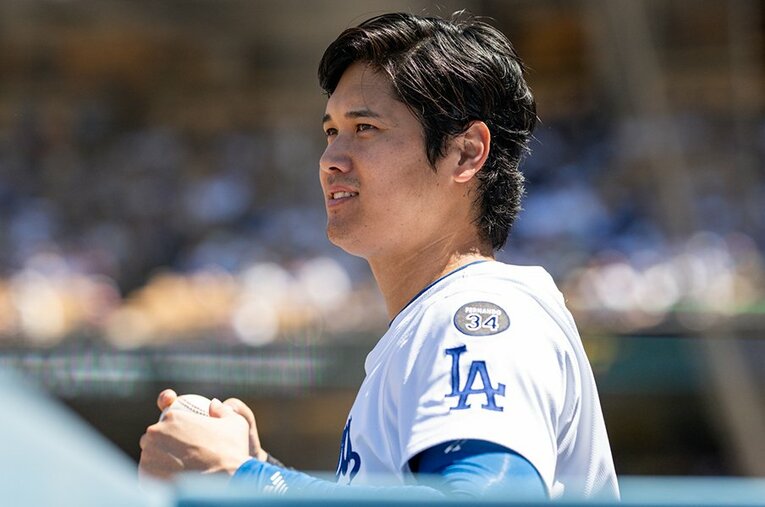 ドジャースの大谷翔平。オールスターでは愛犬デコピンについて語った ／ photograph by Nanae Suzuki