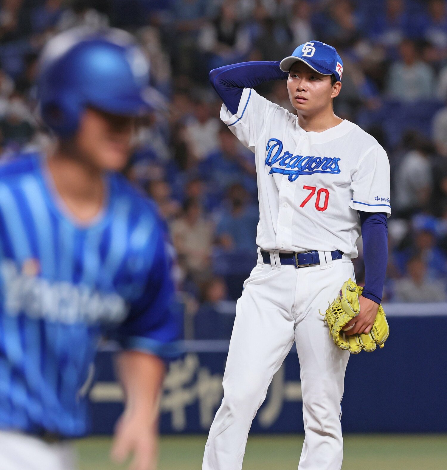 DeNA戦で苦しい投球を強いられた近藤　©JIJI PRESS