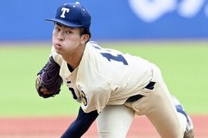 【阪神も熱視線】阪神スカウトらが注目する「古謝樹」って何者？ “就活の場”で最速153キロを叩き出す半端ない伸びしろ…急成長のウラに“あの名参謀”
