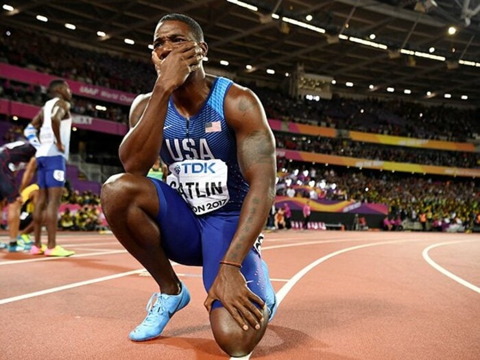 勝者ガトリンに“He is a doper！”ボルトが善なら、悪役とされた男。＜Number Web＞ photograph by AFLO