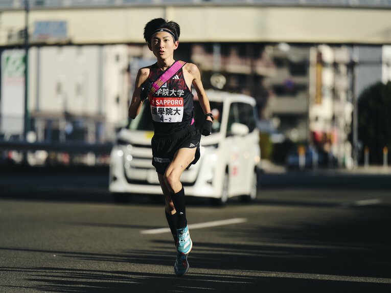 年始の箱根駅伝でもタクミ セン9での出走した平林　©Yuki Suenaga